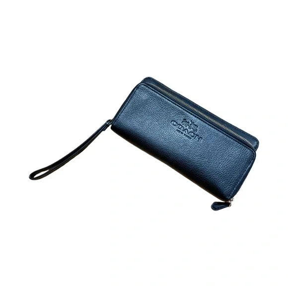 COACH Black Leather Wristlet | USED - Picture 1 of 8